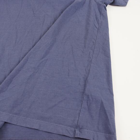 Everlane Essential Organic Cotton Garment Dyed BLue Short Sleeve Henley Sz M - Picture 5 of 8